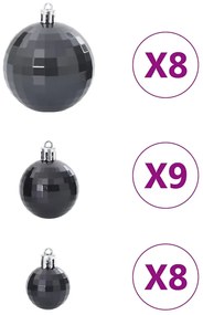 Enfeites de Natal 100 pcs Ø3/4/6 cm preto