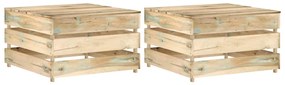 Mesas de paletes para jardim 2 pcs pinho impregnado