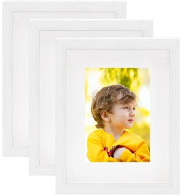 vidaXL Molduras 3D 3 pcs 20x25 cm para fotografia de 13x18 cm branco