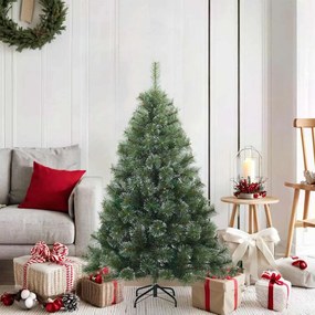 vidaXL Árvore de Natal Artificial Moderna Hasteada com Neve Flocada