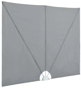 Toldo lateral dobrável para terraço 300x150 cm cinzento