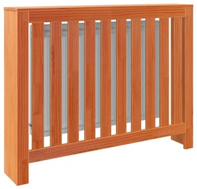 Cobertura de radiador 108,5x19x84 cm pinho maciço castanho cera