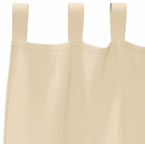 Cortinas com cortinas 2 pcs Creme 260 x 140 cm Poliéster