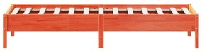 Cama sem colchão 100x200 cm pinho maciço castanho-mel