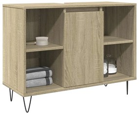 Armário p/ casa banho 80x33x60cm deriv. madeira carvalho sonoma