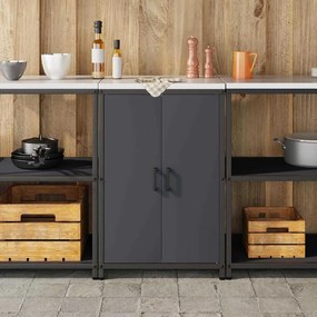 Armário de Armazenamento para Cozinha Antracite 60 x 50 x 92 cm