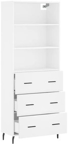 Armário alto 69,5x34x180 cm derivados de madeira branco