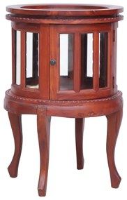 vidaXL Vitrina 50x50x76 cm madeira de mogno maciça castanho