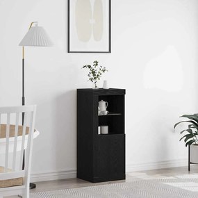 Sideboard vidaXL com Luzes LED Carvalho Preto 41x37x100 cm