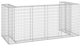 Muro gabião p/ caixotes do lixo aço galvanizado 254x100x110 cm