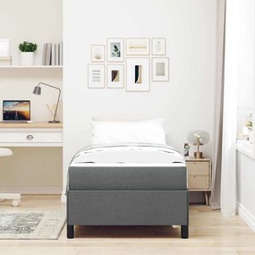 Cama Box Cinza escuro, Preto 90 x 190 cm