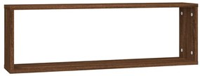 Prateleiras em cubo 2pcs derivados de madeira carvalho castanho