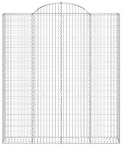 Cestos gabião arqueados 2pcs 200x30x220/240cm ferro galvanizado