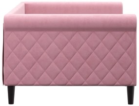 Sofá-cama 90x200 cm veludo rosa