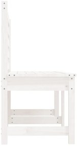 Banco de jardim 157,5 cm madeira de pinho maciça branco