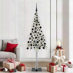 vidaXL Árvore de Natal com 300 LEDs com suporte Branco 180 cm PE e Aço