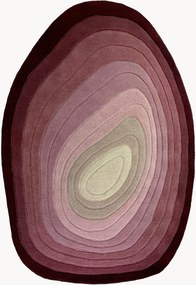 Tapete de lã tufado à mão com relevo e forma orgânica Puddle Ombre
