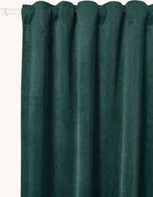 Cortinas em veludo multi-banda com filtro de luz Rush, conjunto de 2, L 135 cm