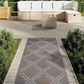 Tapete de exterior 80x250 cm ARAKIL PP Castanho