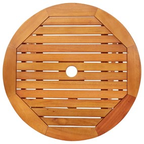 Mesa de jardim dobrável Ø60x75 cm madeira eucalipto maciça