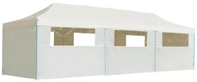 vidaXL Tenda para festas pop-up dobrável c/ 8 paredes 3x9 m creme