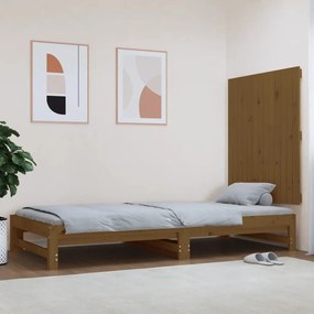 vidaXL Cabeceira de parede 82,5x3x90 cm pinho maciço castanho-mel