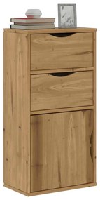 vidaXL Armário lateral gavetas ODDA 40x24x79 cm pinho de madeira maciça