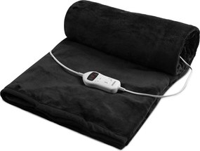 Manta aquecida de velo suave 180 x 130 cm Antracite