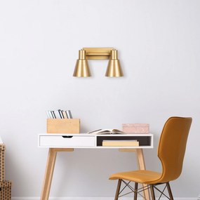 Candeeiro de Parede Funnel – Dourado – 38 x 21 x 21 cm