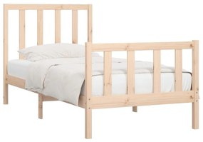 Estrutura de cama solteiro 90x190 cm madeira maciça