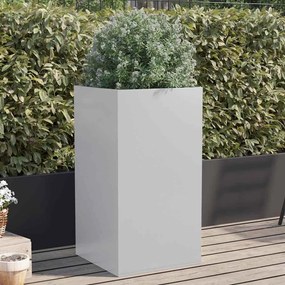 Vaso/floreira 42x38x75 cm aço galvanizado prateado