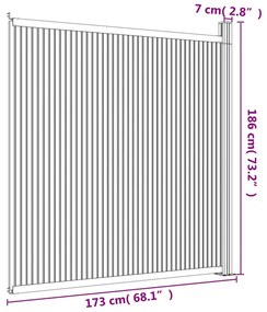 Painel de vedação WPC 173x186 cm cinza