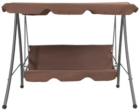 Baloiço de jardim com toldo cor café