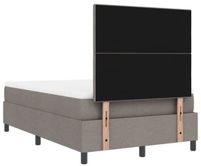 Cama Box Spring com Colchão Taupe Casal Pequena Tecido