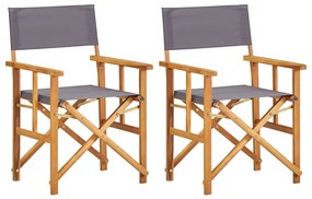 Cadeiras de realizador 2 pcs madeira de acácia maciça
