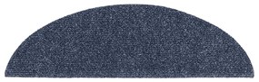 Tapetes de escada adesivos 30 pcs 56x17x3 cm azul