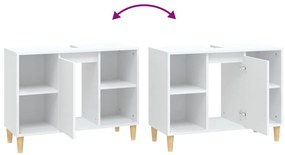 Armário de lavatório 80x33x60 cm derivados de madeira branco
