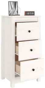 Aparadores 2 pcs 40x35x80 cm madeira de pinho maciça branco