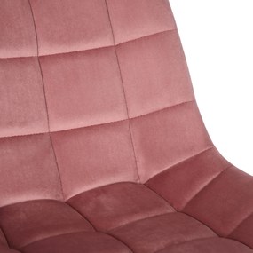 Cadeira de escritório Medford veludo Rosa