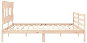 Estrutura de cama Super King Size com cabeceira madeira maciça