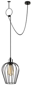 Candeeiro de Teto Tel – Preto – 80 x 20 cm