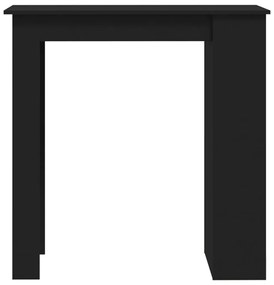 Mesa de bar c/ prateleiras derivados de madeira preto