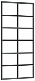 Porta deslizante c/ conj. ferragens 90x205cm vidro ESG preto