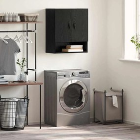 vidaXL Armário de Parede Carvalho Preto 60 x 31 x 70 cm