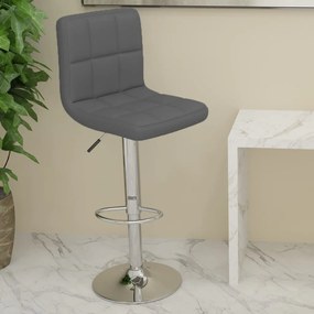 vidaXL Banco de bar couro artificial cinzento
