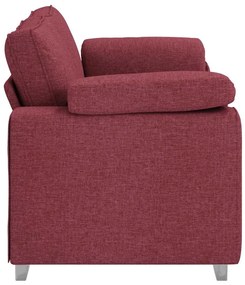 Sofá Loveseat Vermelho Vinho 140 cm em Tecido