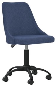 vidaXL Cadeira de escritório giratória tecido azul