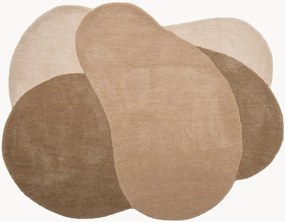 Tapete em lã com forma orgânica Denton