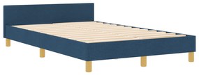 Cama vidaXL Azul 120x200 cm Tecido