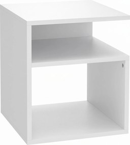 HOMCOM Mesa Moderna para Sala com 3 Prateleiras Abertas para Sala, Quarto, Escritório, Branco | Aosom Portugal